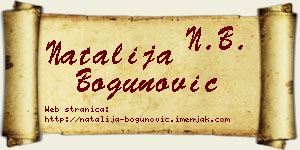 Natalija Bogunović vizit kartica